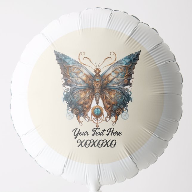 Steampunk party butterfly balloon (Front)