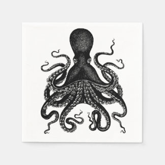 Steampunk party! Victorian octopus kraken cthulu Paper Napkins