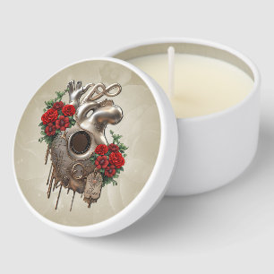 Steampunk Passion, the mechanical Heart of Love. Mini Candle Favors