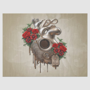 Steampunk Passion, the mechanical Heart of Love.  Tissue Paper