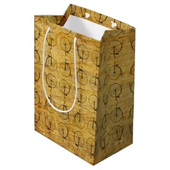 Steampunk Penny-farthing Bicycles Patterned Medium Gift Bag by PartyPrep at Zazzle