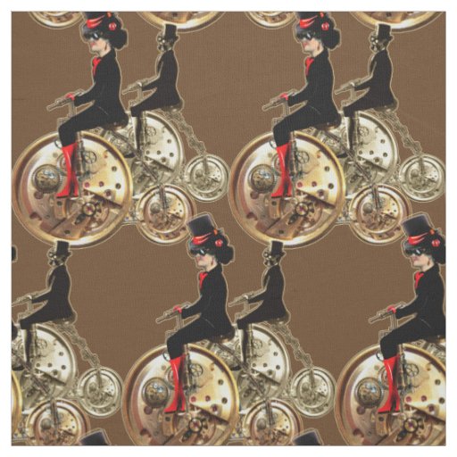 Steampunk pennyfarthing  cosplay time travel fabric