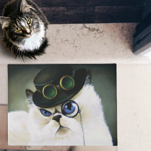 Steampunk Persian Cat Doormat