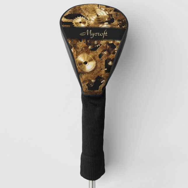 Steampunk Personal Golf Head Cover (Front)