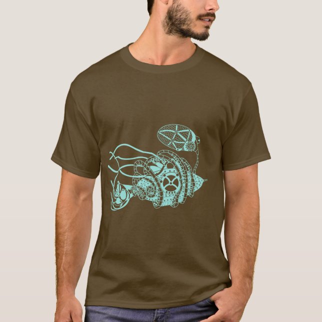 Steampunk Phage vs. Bacteria T-Shirt (Front)