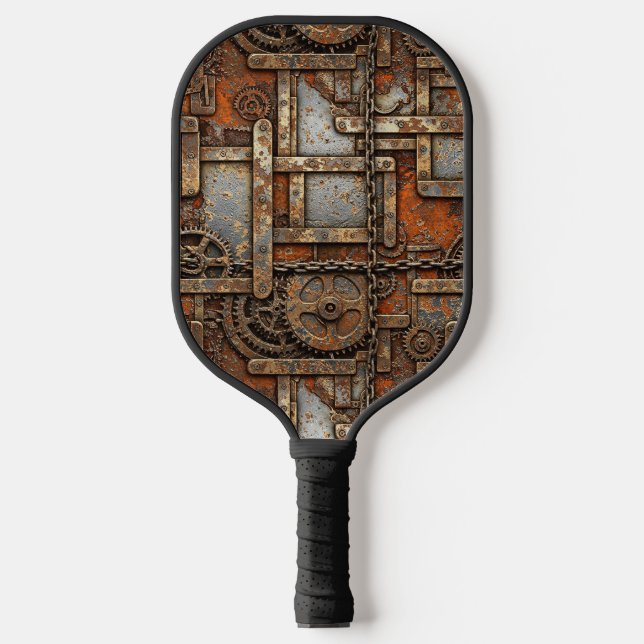 Steampunk Pickleball Paddle (Front)