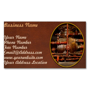 Steampunk - Pipe dreams Business Card Magnet