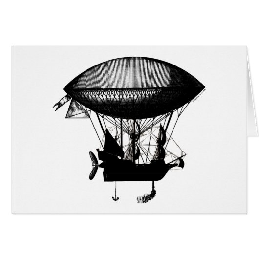 Steampunk pirate airship cards (Front Horizontal)