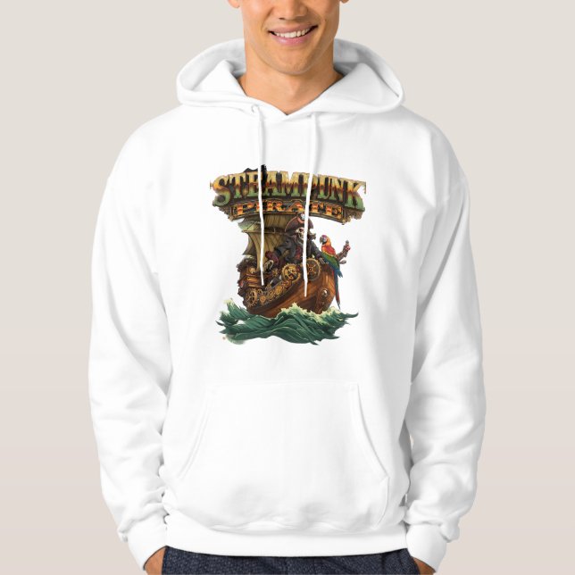 Steampunk Pirate Mechanical Corsai Victorian Cogwo Hoodie (Front)