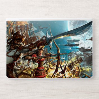 Steampunk Pirates Hp Laptop Skin by FantasyCases at Zazzle