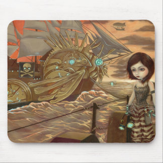 Steampunk Pirates: Maritime Sunset Mousepad