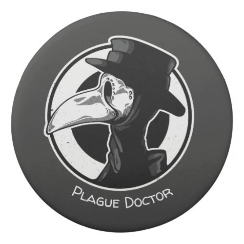 Steampunk Plague Doctor Bird Mask BW Eraser