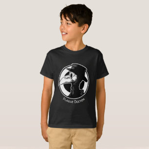 Steampunk Plague Doctor Bird Mask B/W T-Shirt