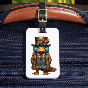 Steampunk Platypus Luggage Tag