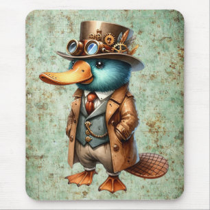 Steampunk Platypus Mouse Pad