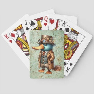 Steampunk Platypus Poker Cards