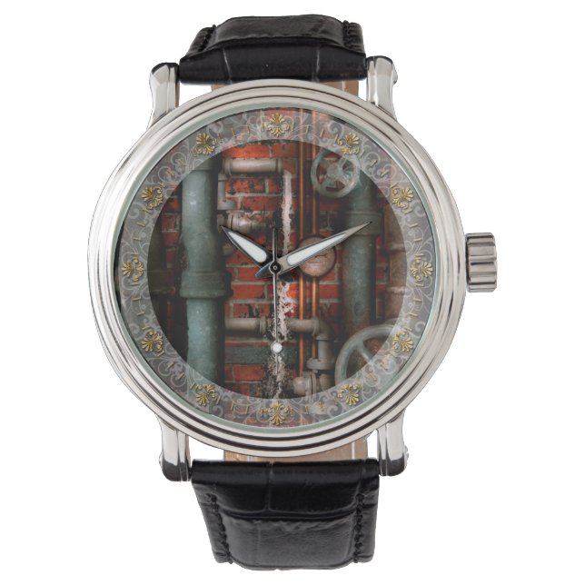 Steampunk - Plumbing - Pipes and Valves Watch (Front)