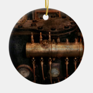 Steampunk - Plumbing - The valve matrix Ceramic Ornament