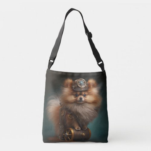 Steampunk Pomeranian Crossbody Bag