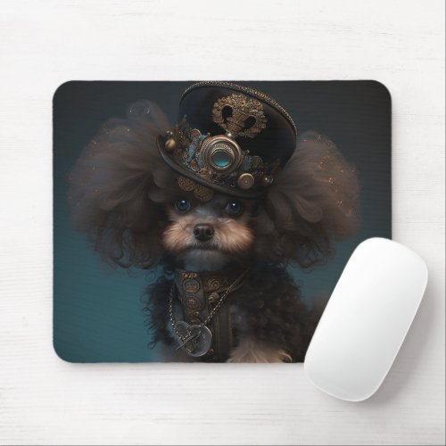 Steampunk Poodle Mouse Pad