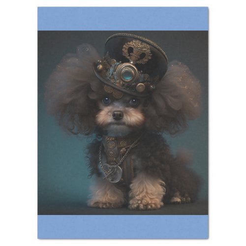 Steampunk Poodle Tissue Paper