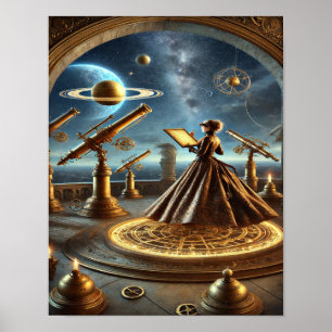 Steampunk Poster 27, The Ether-Powered Astronomer