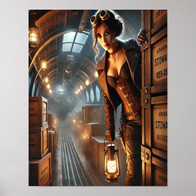 Steampunk Poster 32, The Airship Stowaway   (Front)