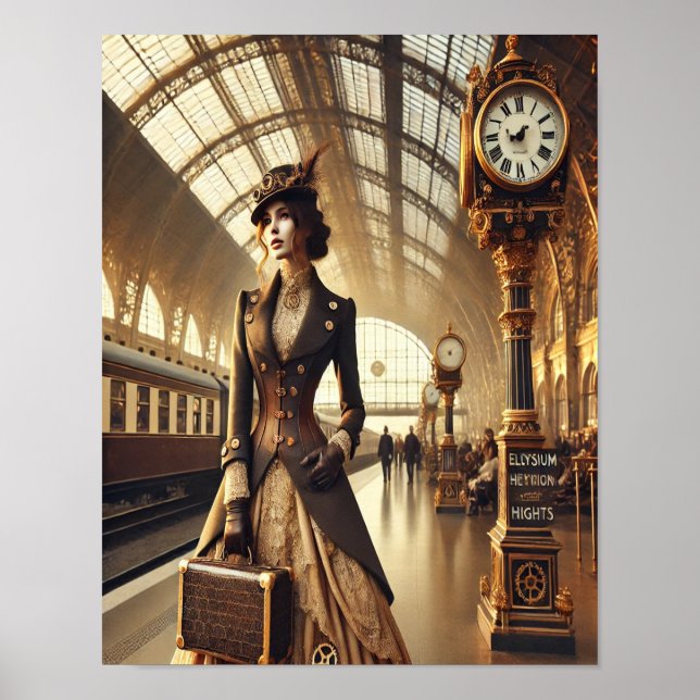 Steampunk Poster 39, The Train Station Debutante   (Front)