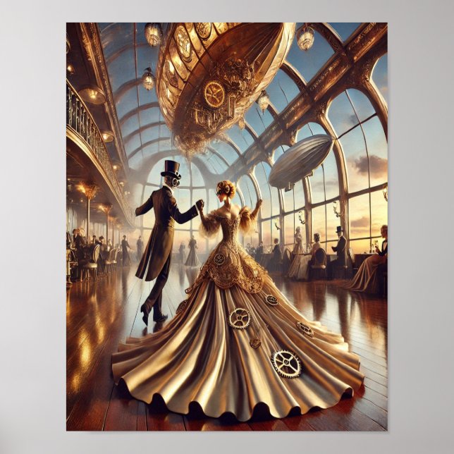 Steampunk Poster 50 The Airship Ballroom Queen (Front)