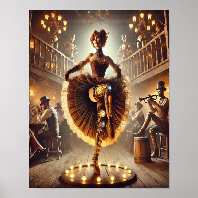 Steampunk Poster 61 The Clockwork Saloon Dancer (Front)
