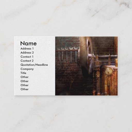 Customizable Steampunk - Powering the modern home Business Card