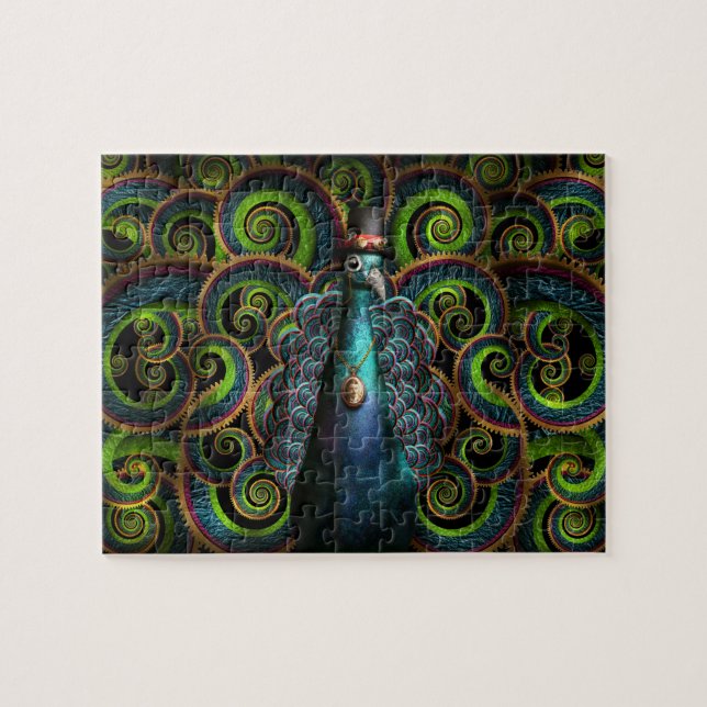 Steampunk - Pretty as a peacock Jigsaw Puzzle (Horizontal)