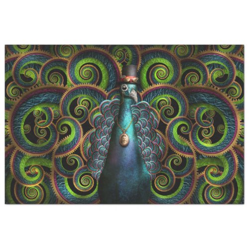 Steampunk _ Pretty as a peacock Tissue Paper