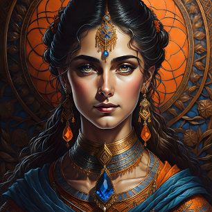 Steampunk Princess Woman decoupage v1 Tissue Paper