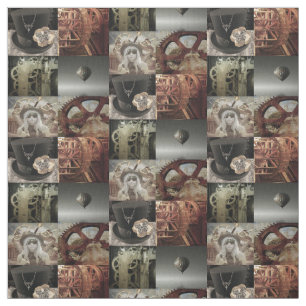 Steampunk Printed Cotton Fabric