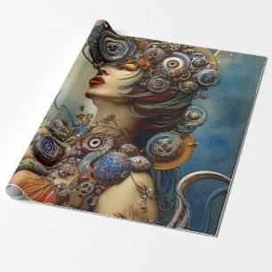 Steampunk Queen Art Wrapping Paper