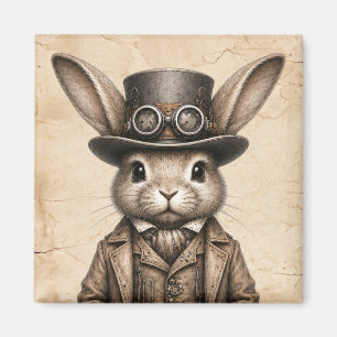 Steampunk Rabbit Magnet