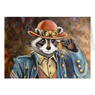 Steampunk Raccoon Cards