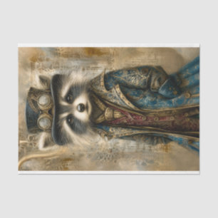 Steampunk Raccoon In Coat Portrait DS4R Decoupage Tissue Paper