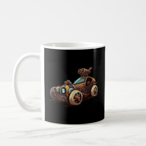 Steampunk Racing Car Retro Scifi Mechanical Gear C Coffee Mug