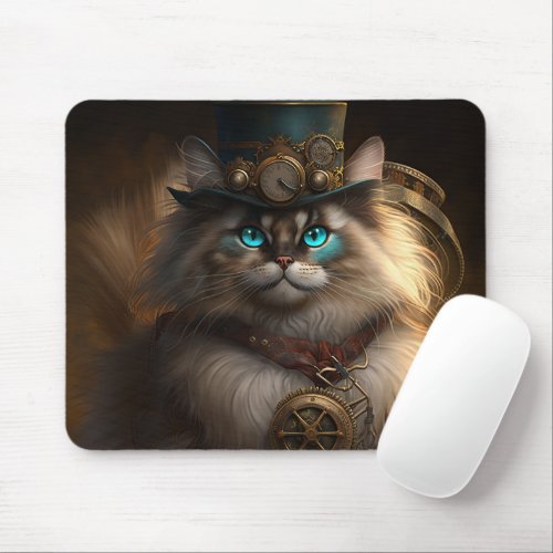 Steampunk Ragdoll Cat Mouse Pad