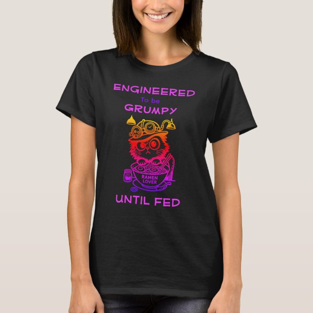 Steampunk Ramen Cat Tee (Front)