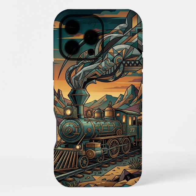 Steampunk Retro iPhone 16 Pro Max Case | Vintage (Back)