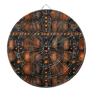 Steampunk Riveted Metal Dartboard