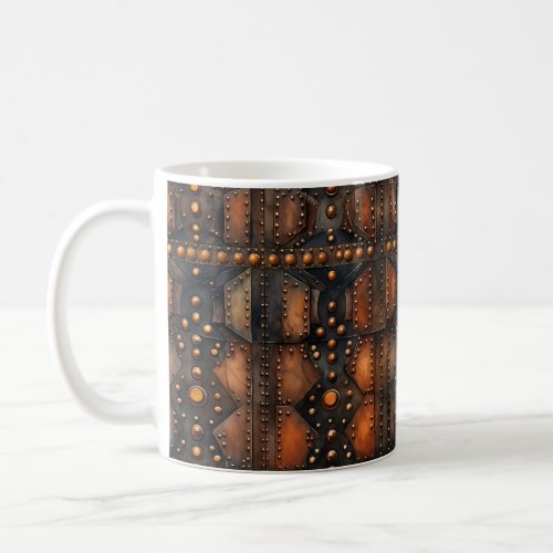 Steampunk Riveted Metal Mug