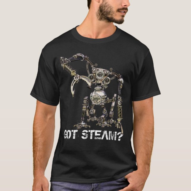 Steampunk Robot #2A T-Shirt (Front)