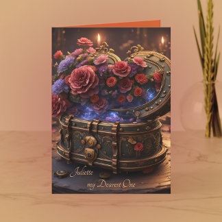 Steampunk Romance Holiday Card