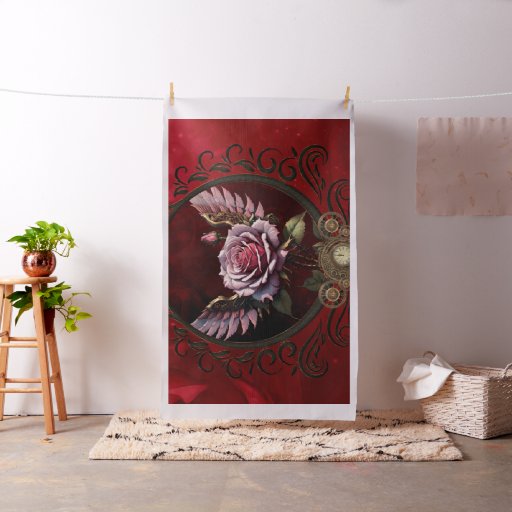 Steampunk rose fabric
