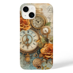 Steampunk Roses Clockworks Victorian Vintage Case-Mate iPhone 14 Case