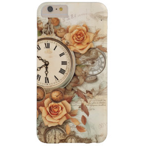 Steampunk Roses Clockworks Vintage Victorian Barely There iPhone 6 Plus Case